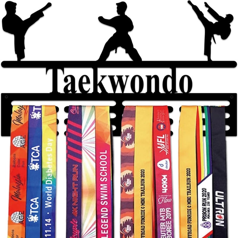 Resama Medal Hanger Holder Display Wall Rack Frame Shelf-Medal Hanger Awards Ribbon Soccer,Gymnastics,Holder Display Rack for 60 Medals - Image 1